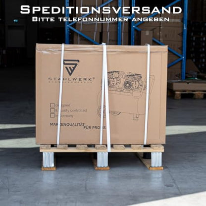 STAHLWERK Kompressor 100 L Tank - ölfrei & leise, 10 bar, Druckluftkompressor mit Brushless-Motoren, 6,5 PS, 4,8 kW, 630 l/min, Silentkompressor, Kolbenkompressor, Flüsterkompressor, ST-1010 Pro