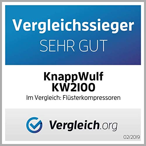 KnappWulf Flüster Kompressor Luftdruckkompressor KW2100 mit 100L Kessel 3 Motoren a 750W