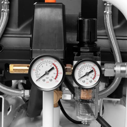 STAHLWERK Kompressor 100 L Tank - ölfrei & leise, 10 bar, Druckluftkompressor mit Brushless-Motoren, 6,5 PS, 4,8 kW, 630 l/min, Silentkompressor, Kolbenkompressor, Flüsterkompressor, ST-1010 Pro