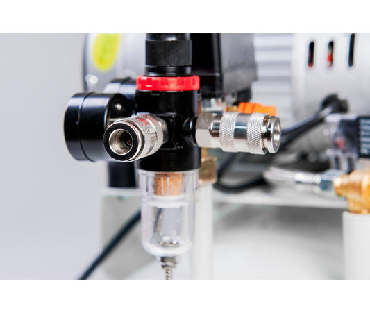 Starkwerk SW 477/8 Flüsterkompressor Silent Kompressor 2,25kW !69 dB! 8Bar ölfrei 100L Kessel Druckluftkompressor leise Compressor inklusive Druckminderer und Wasserabscheider