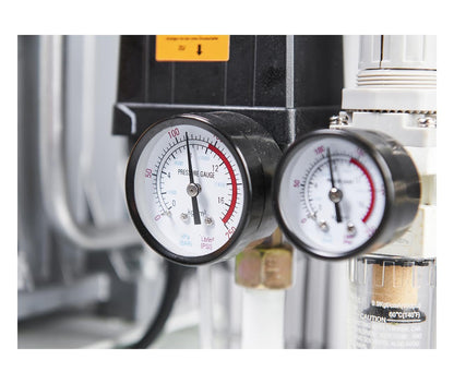 Starkwerk SW 575/10 Druckluftkompressor Kompressor 3kW 400V 10Bar 100l Kessel Keilriemenantrieb Luftkompressor Compressor, Langlebig inklusive Druckminderer und Wasserabscheider