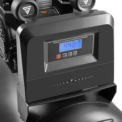 STAHLWERK Kompressor 100 L Tank - ölfrei & leise, 10 bar, Druckluftkompressor mit Brushless-Motoren, 6,5 PS, 4,8 kW, 630 l/min, Silentkompressor, Kolbenkompressor, Flüsterkompressor, ST-1010 Pro