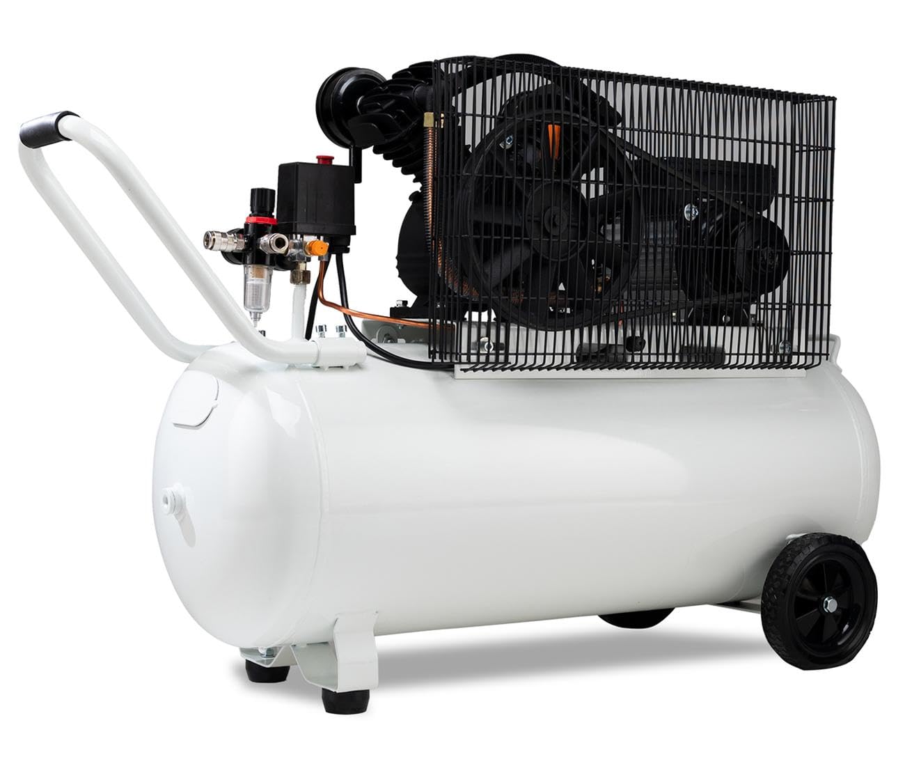 Starkwerk SW 475/10 Druckluftkompressor Kompressor 2,2kW 230V 10Bar 100l Kessel Keilriemenantrieb Luftkompressor Compressor inklusive Druckminderer und Wasserabscheider