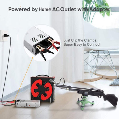 GX PUMP GX-E-CS3 Tragbarer PCP Kompressor, Automatischer Stopp,4500Psi / 30MPa/300bar, ölfrei, mit Wasser-Öl-Filter,Angetrieben durch 12V DC Autobatterie oder Home 220V AC, scuba luftkompressor