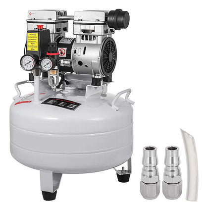 850W Druckluftkompressor, 30L Flüsterkompressor, Druckluftkompressor ölfrei, Öllose Pumpe, Kupfermotor, Geräuscharm