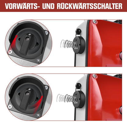 850W Elektrische Rohrreinigungsmaschine Satz zum Ø20-200mm Rohrleitungen [Spirale 33m x Ø16 mm + 14m x Ø22mm, 5m x Ø10mm], Rohrreinigungsgerät Set Rohrreiniger Reinigung Abflussreiniger, 450U/M