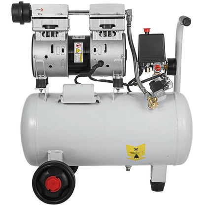 850W Druckluftkompressor, 30L Flüsterkompressor, Druckluftkompressor ölfrei, Öllose Pumpe, Kupfermotor, Geräuscharm